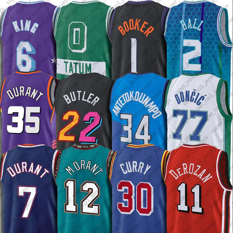 

DeMar DeRozan Stephen Curry Jersey Basketball Ja Morant Luka 77 23 Doncic Kevin Durant Devin Booker LeBron Jimmy Butler LaMelo Ball James Young Harden Ben Simmons