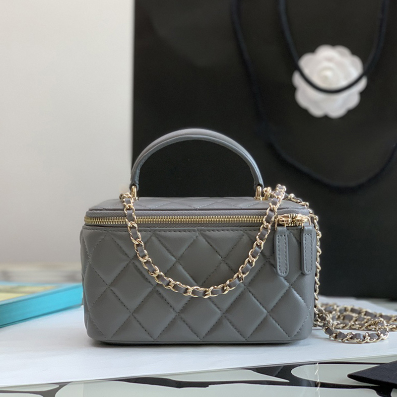 

Luxurys Cosmetic Bag Designer Lipstick Bag 17CM Genuine Leather Shoulder Bag High Imitation Crossbody Bag With Box ZC105