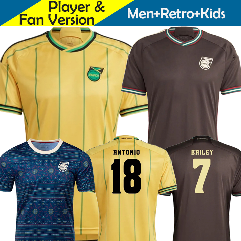 

2023 Jamaica Soccer Jerseys Kids Kit 23 24 Football Shirt Clothe National World Cup Training Pre Match Home Away Third 3rd Goalkeeper LOWE MORRISON NICHOLSON ANTONIO