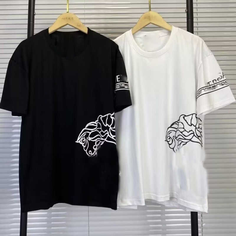 

mens t shirt Medusa designer t shirts men women round neck short sleeved Tshirt sweatshirt pure cotton loose T-shirt pullover tee, White