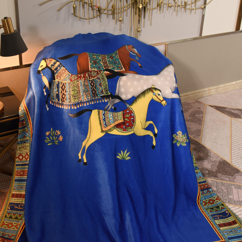 

Luxury Blankets Super Warm Soft Throw Sofa Bed Cover Rectangle Blanket Travel Office Home Wool Blankets