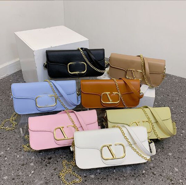 

Fashion Leather Handbag Women's Chain Bag Luxury Designers Bags Lady clutch Classic Shoulder Bags Totes, White