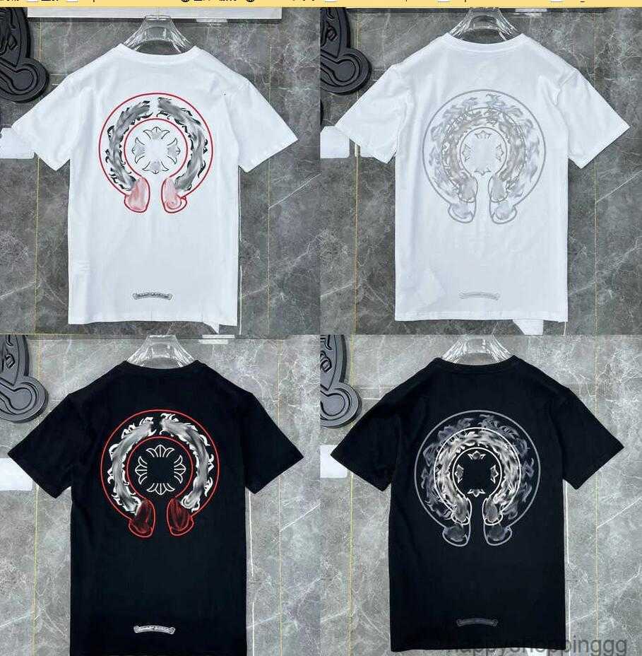 

2023Mens Classic t Shirt Heart Fashion Ch High Quality Brand Letter Sanskrit Cross Pattern Sweater T-shirts Designers Chromes Pullover Tops Cotton Tshirts 2vf, Q1