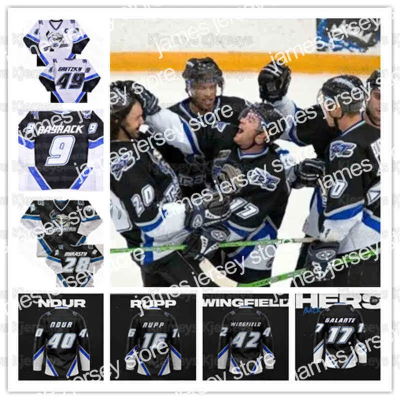

College Hockey Wears Custom Danbury Trashers 2004-05 Jersey Mike Bayrack Brent Gretzky Galante Brad Wingfield Jon Mirasty Scott Stirling Bre, White men s-4xl