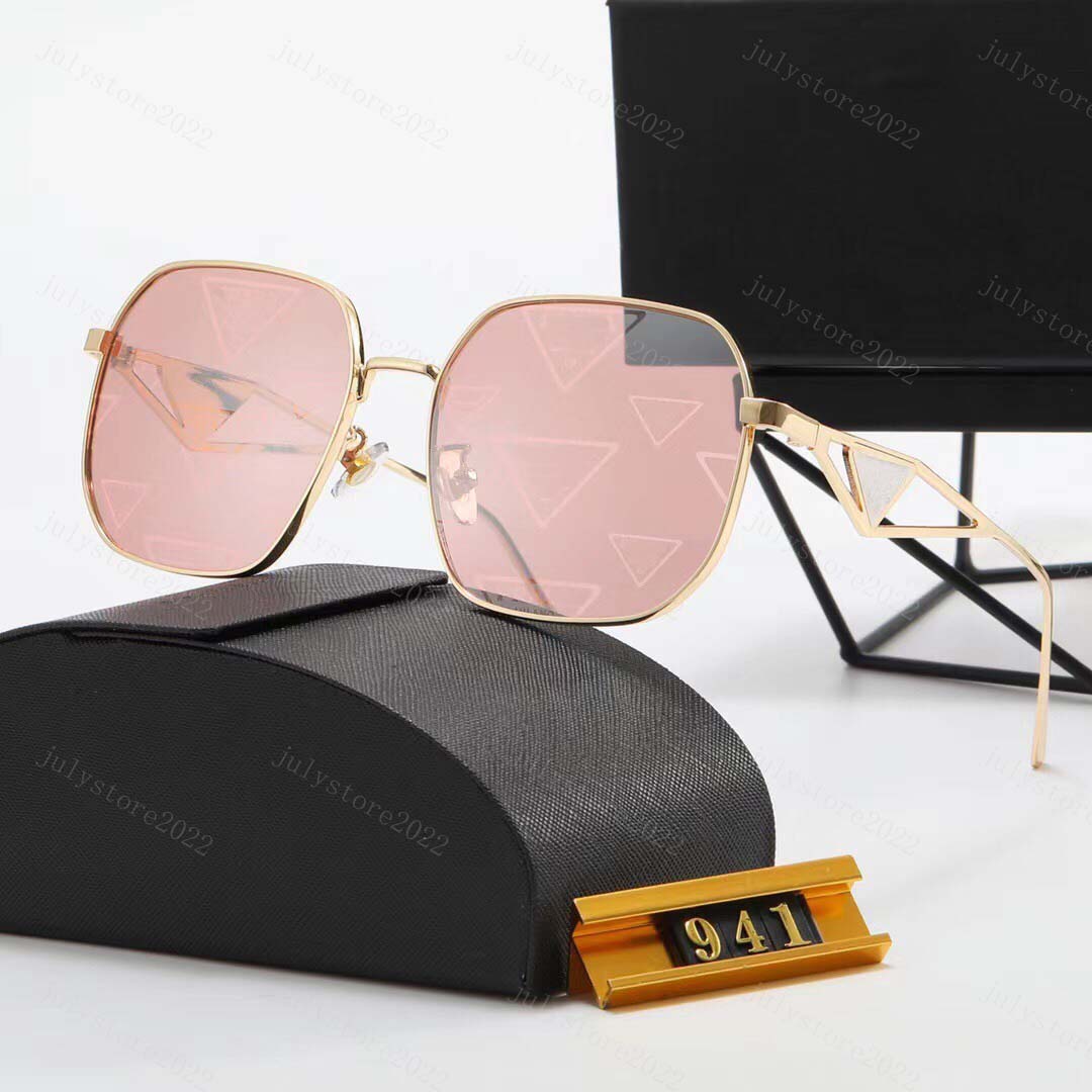 

Retro Women Designer Sunglasses Classic Eyeglasses Goggle Outdoor Beach Sun Glasses for Man Woman Mix Color Optional Triangular Signature with Box