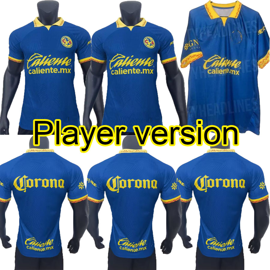 

Player version 2024 Liga MX Club America Soccer Jerseys F.VINAS GIOVANI home away 23 24 Mexico America football men shirt, Blue