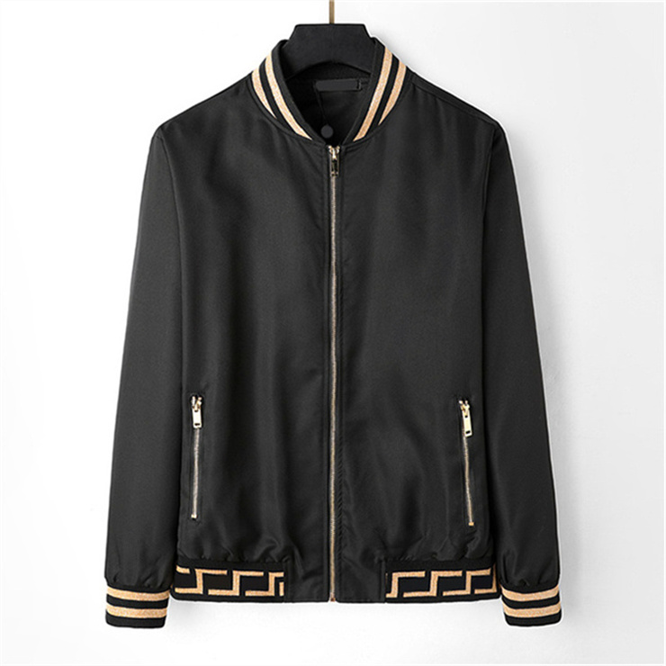 

Luxury Designer Jacket Men Outerwear Zipper Print Letter Jackets Stand Collar Cloth Jacquard Fabric Men Fashion Streetwear Size M-3XL