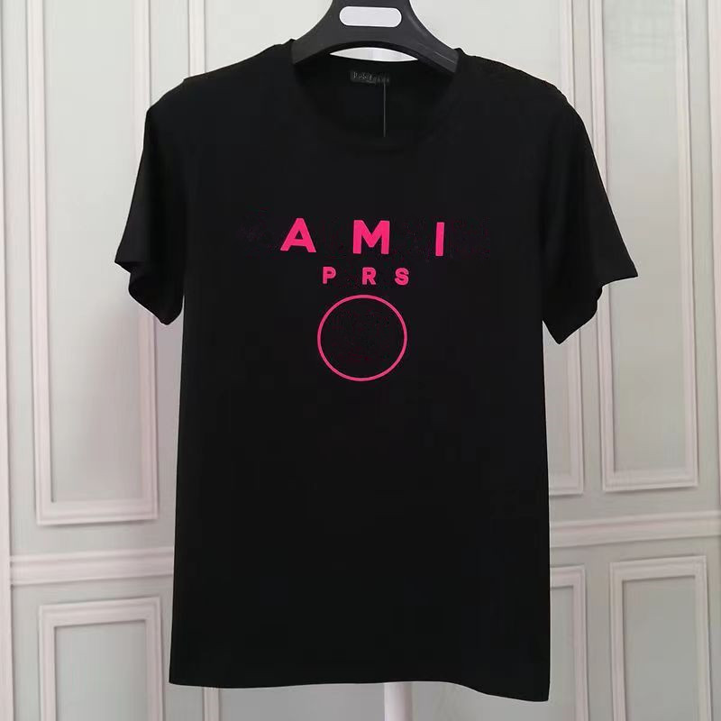 

Women's T Shirts Ins American Retro Street Style Short Sleeve Tee T-shirt Men And Women's Loose Fashion Summer Distressed Girls Black, La-1