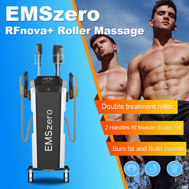 

EMSzero 2 in 1 roller massage Machine EMSlim Building Muscle Stimulator 4 handles RF Slim EMS Body sculpting 13 Tesla Buttock Lifting HIEMT slimming equipment