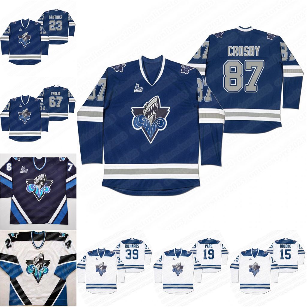 

QMJHL Rimouski Oceanic Navy Hockey Jersey Zachary Bolduc Isaac Belliveau Dmitry Zavgorodniy Cedric Pare Brad Richards Balasescu Michael Frolik Boudreau Jerseys, Custom
