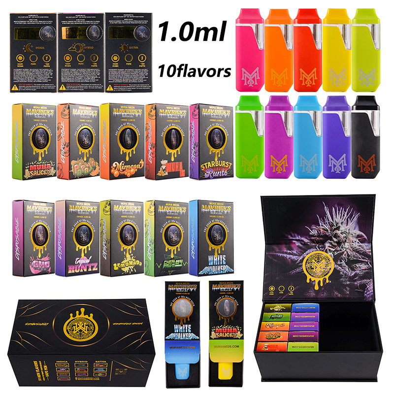 

New Muha Meds 1ML Mavricks Disposables Vapes E cigarettes Rechargeable 240MAH Battery Vape Pens Empty