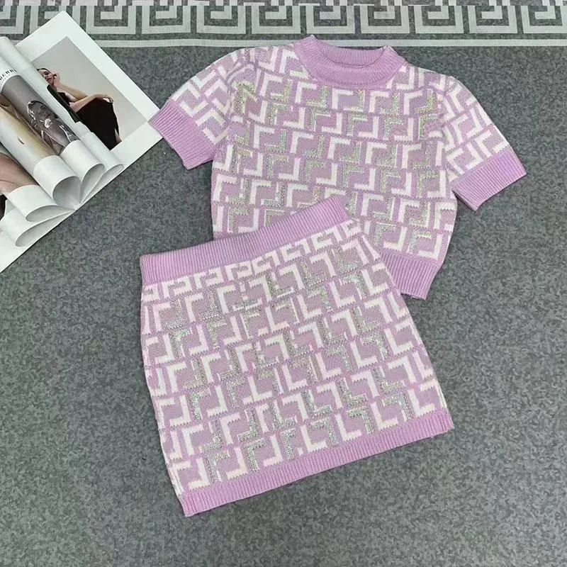 

Designer wrap women Casual Dresses two-piece designer clothes outerwears crew neck luxury brand clothing sexy dress AEA4