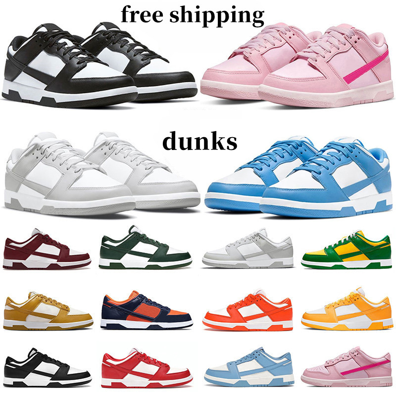 

designer SB Panda Dunks Low Mens Running Shoes dunk Triple Pink Black Black UNC Grey Fog Michigan Green Men Women trainers Sports Sneakers Hiking shoes Big Size 36-47