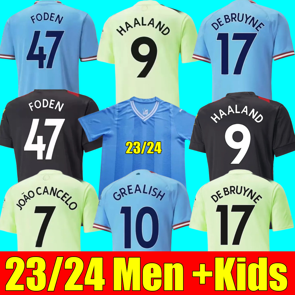 

New HAALAND soccer jerseys 22 23 DE BRUYNE MANS CITIES GREALISH HAALAND STERLING G. JESUS FERRAN MAHREZ foden 2022 2023 football shirt uniforms men kids kit sets, Adult gk