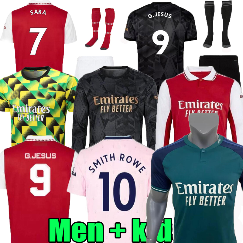 

3XL 4XL Fans version soccer jerseys SALIBA Gunners  23 24 MARTINELLI G. JESUS 2023 2024 SMITH ROWE ARSen third jersey SAKA ODEGAARD black blue men  football shirt, 20/21;away