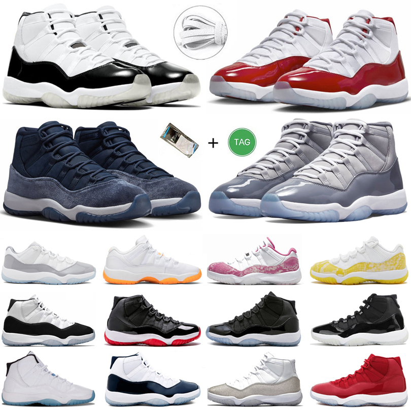 

Jumpman 11 retro 11s Mens Basketball Shoes DMP Cool Grey Cherry Gamma-Blue Midnight Navy Space Jam Yellow Snakeskin Men Women Trainer Sports Sneakers Sneaker 36-47, Color#39