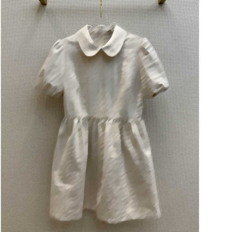 

23ss womens designer clothing women dress summer dresses Doll collar jacquard denim Dress High waist stitching pleated dress High quality womens clothing