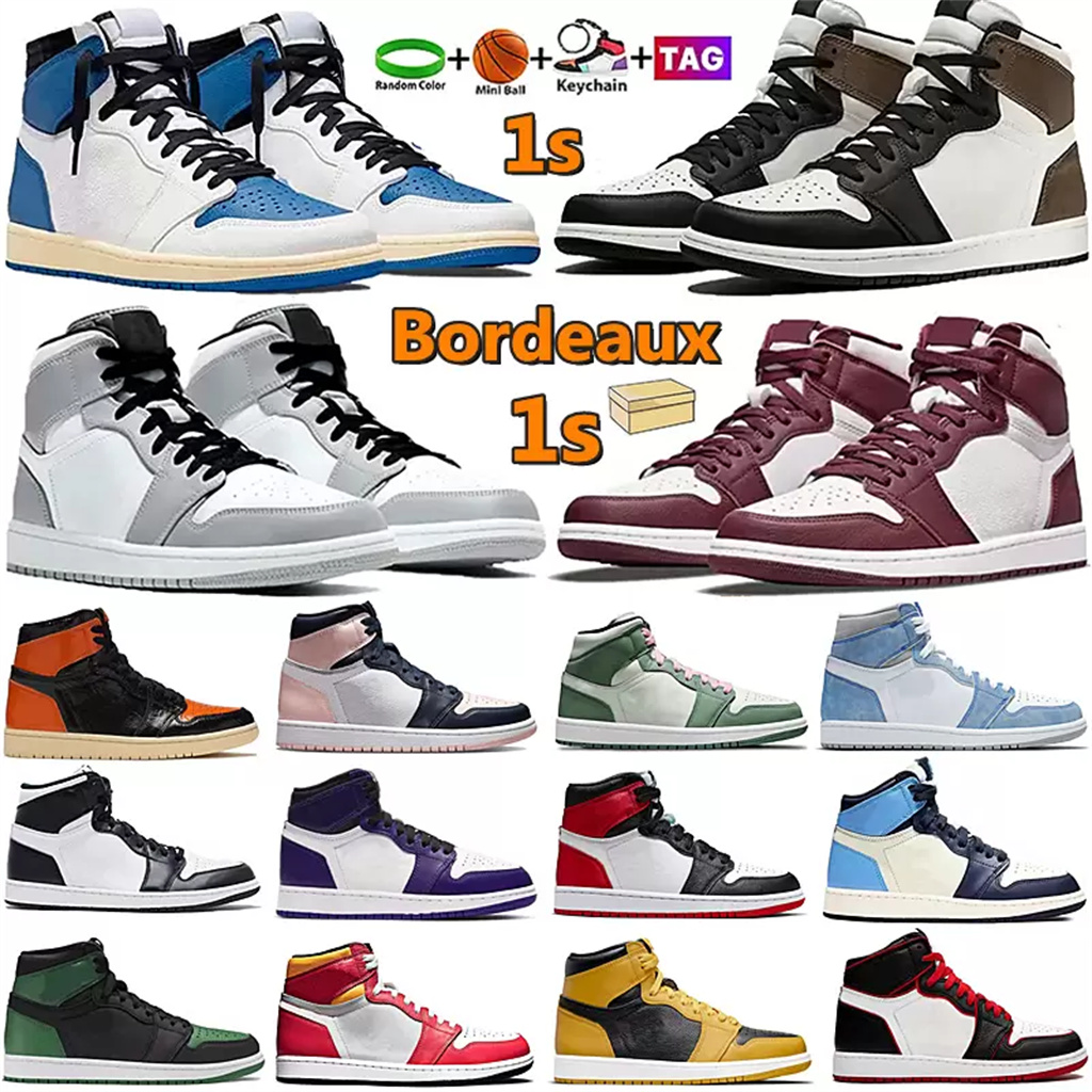 

2023 fashion Jumpman 1 1s basksetball shoes mens women sport outdoor sneakers Bred Patent Bordeaux Dark Mocha Bubble Gum Chicago Obsidian fragment Shadow Royal, 15