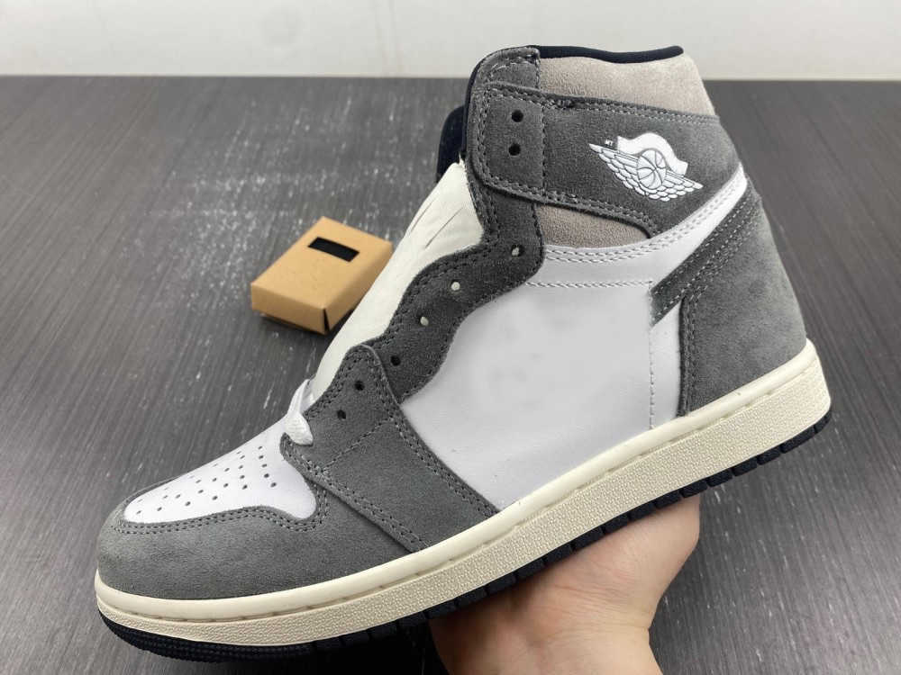 

Shoes Handmade Washed Heritage 1 High Og 1s Black Fire Red Light Smoke Grey Sail Dz5485-051 Womens Sneakers, #1