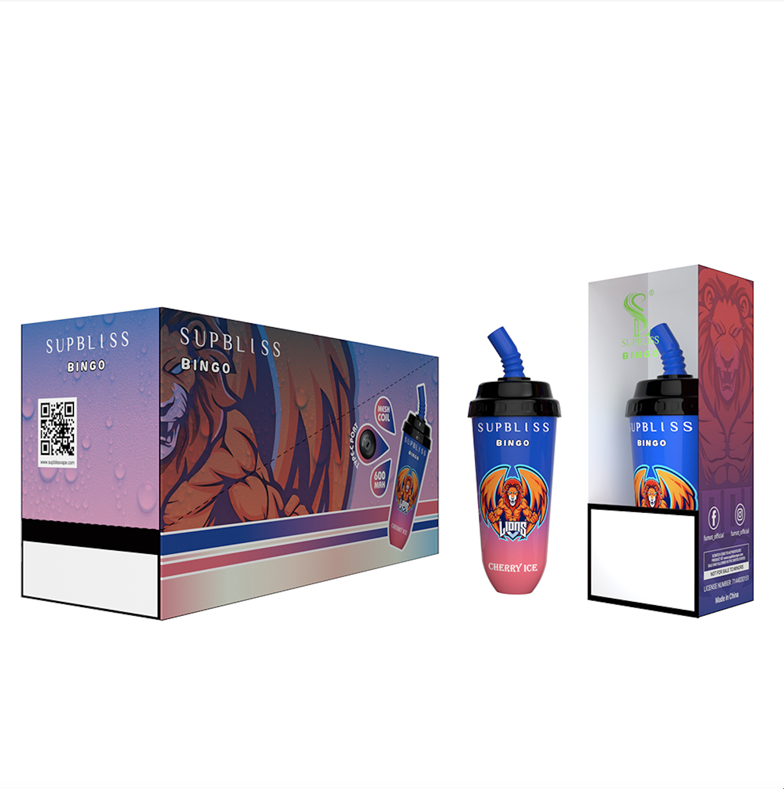 

Original RandM Vape Supbliss Bingo 8000 Puff Factory Direct Milk Tea Cup Disposable Vape 2% 5% Rechargeable Mesh Coil Vapes 12 Colors Available