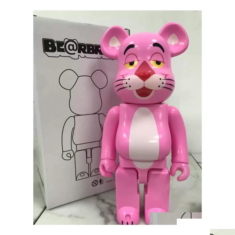 

Action Toy Figures 400 Bearbrick Bearbricks Pvc Material Plastic Teddy Bear Cartoon Silly 28Cm Gift Doll Medicom Dh2Os261q