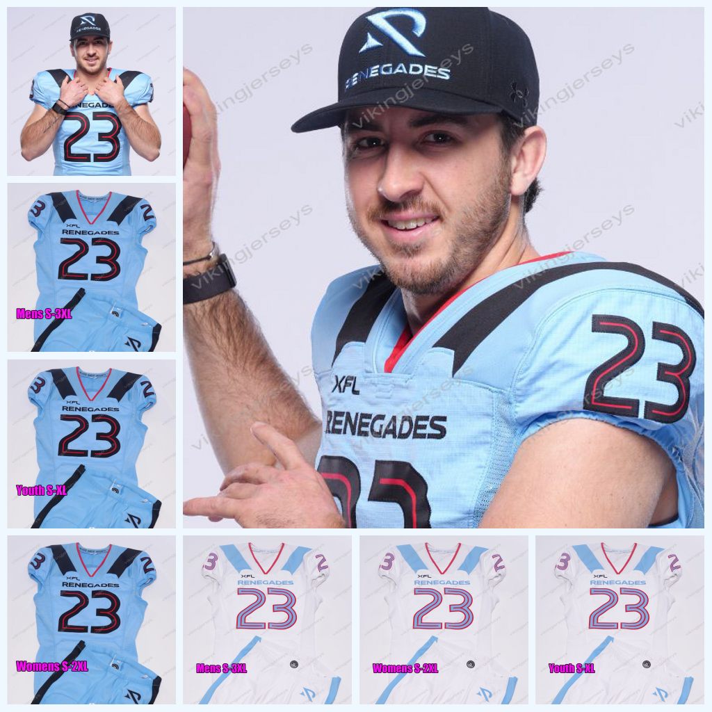 

Arlington Renegades Jersey Kevin Anderson Kelly Bryant Luis Perez Leddie Brown Brian Herrien De'Veon Smith Brandon Arconado Rannell Hall JaVonta Payton Vaughns, Blue