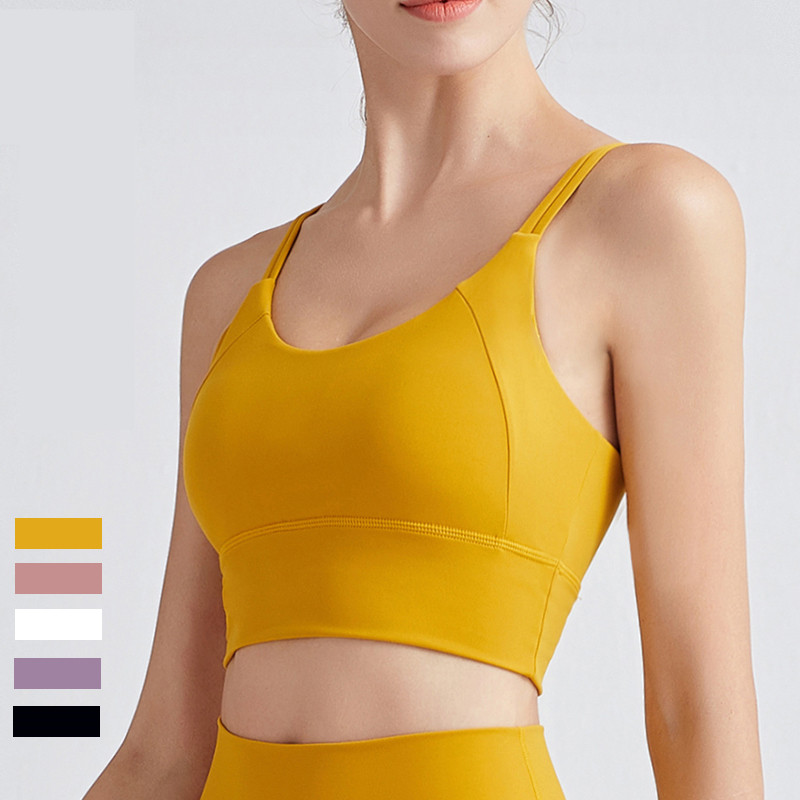 

Sport L-01 Women Bra Tops Neck Fintnes Camisole Tank Vest Skinfriendly Workout Breathble Crisscross Quick Dry Top Female Lady, Purple