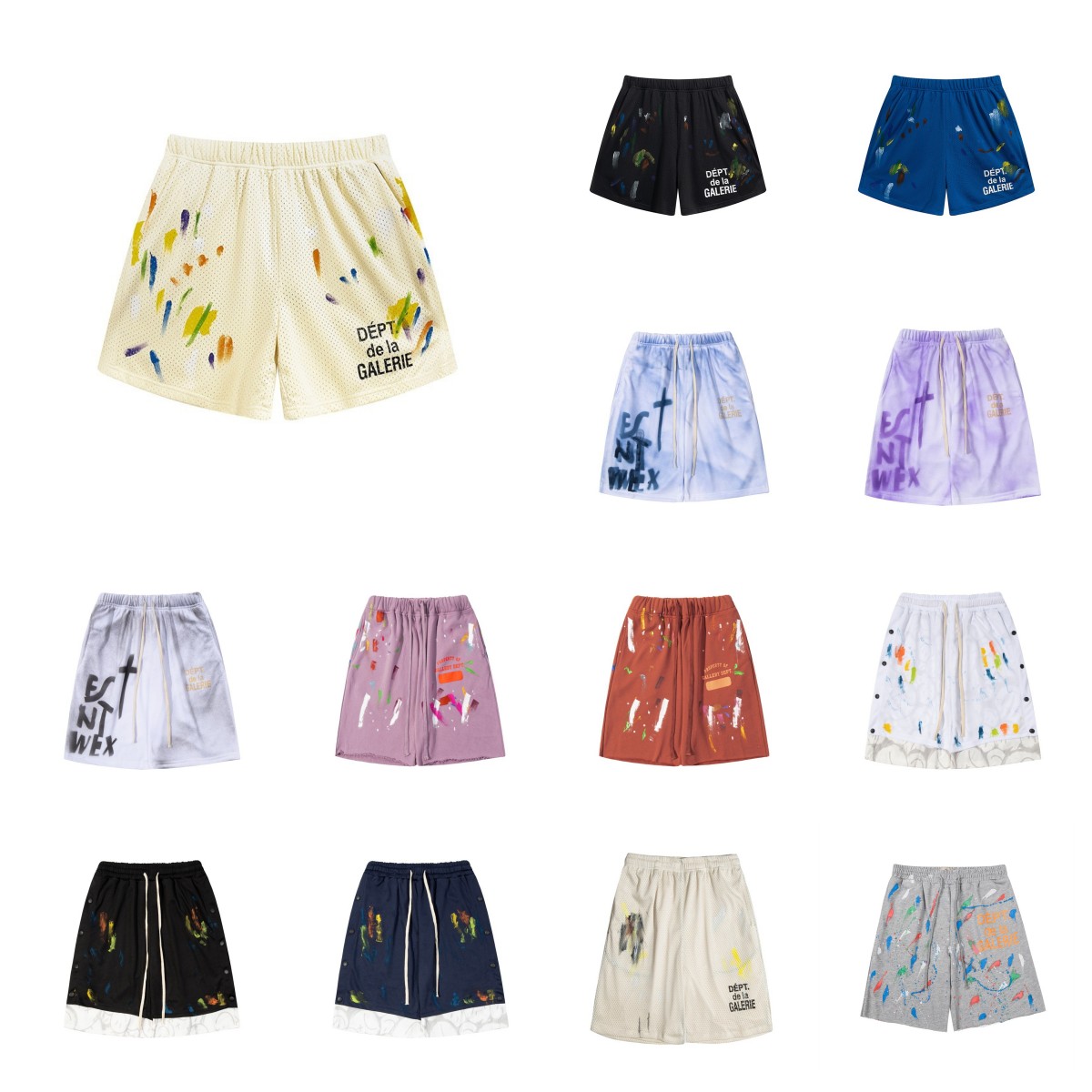 

Luxury Brand Galleryes Dept Mens Shorts Designer Pants Sweat Pant Trend Pure Men's Women's Shorts Loose Casual White Shorts