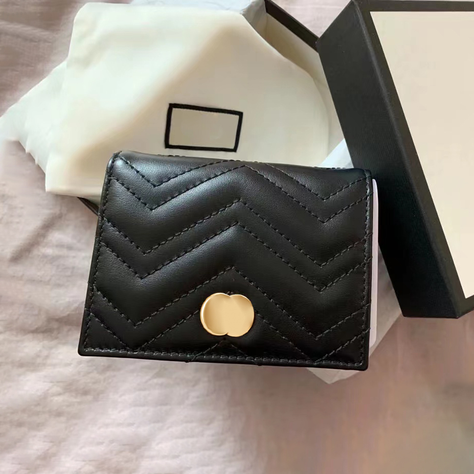 

Marmont With box mens coin purse Guicci Leather Luxury designer card holder Womens coin pouchs purses wallet Wallets pochette holders portafoglio 466492 key pouch, Pink+grey