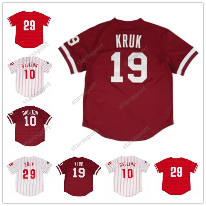 

Philadelphia 1 Richie Ashburn JERSEYS 1950 4 Dykstra 1991 10 Darren Daulton 19 29 John Kruk 1993 Vintage Baseball Jersey, 4 dykstra 1991 red