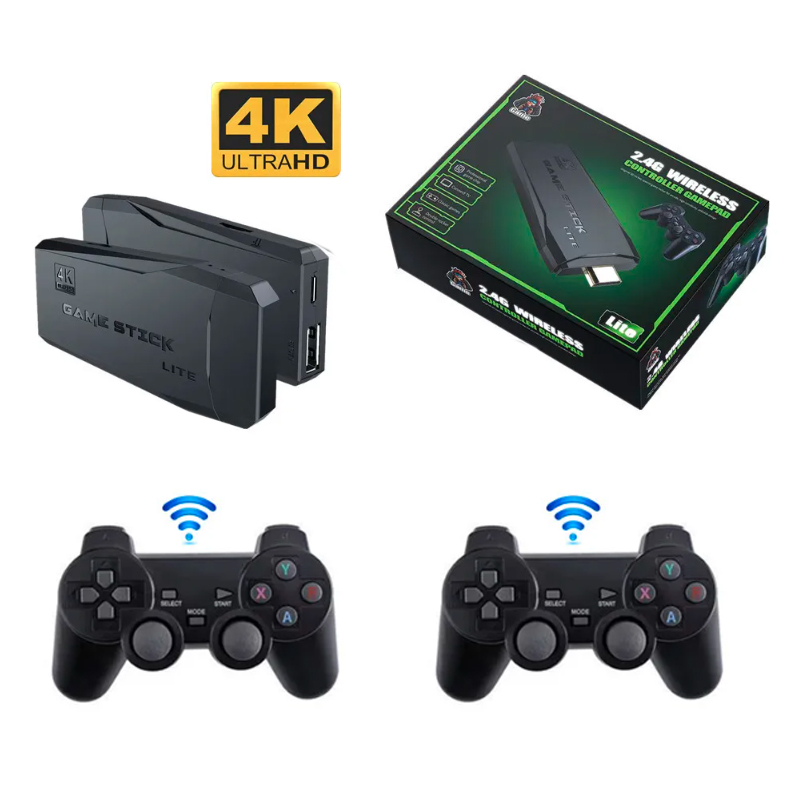 

M8 Video Game Console 2.4G Double Wireless Controller Game Stick 4K 10000 games 64GB Retro games For PS1/GBA FC Dropshipping