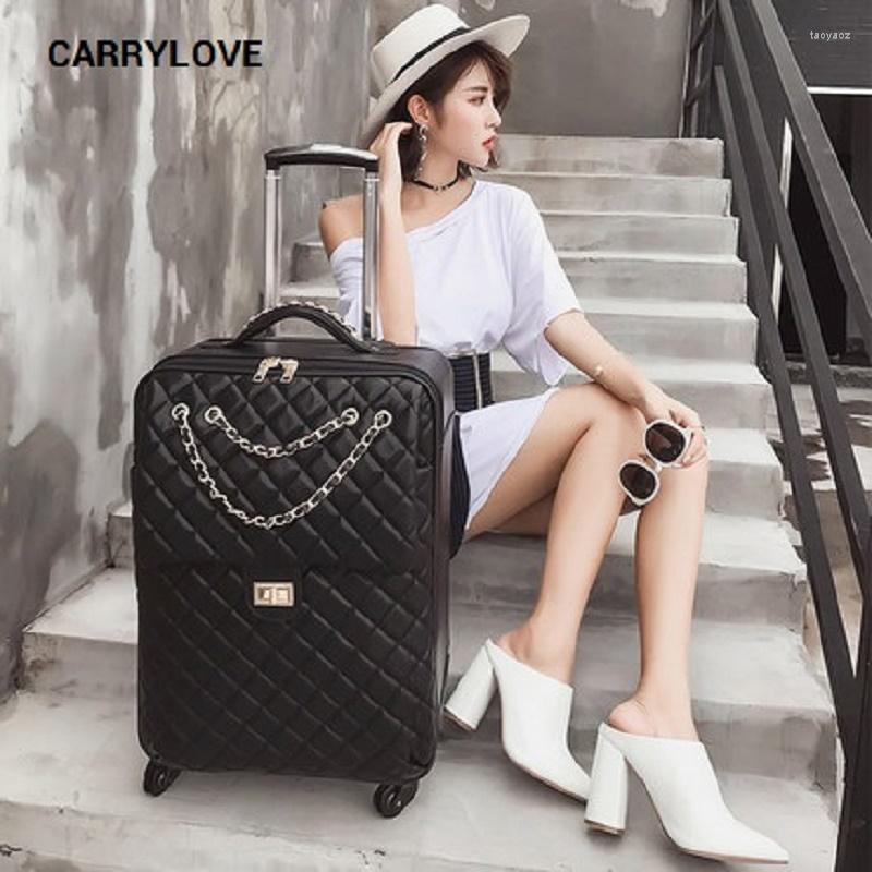 

Suitcases Pattern Classic High Quality Fashion Noble Luggage 20/24 Inch Size PU Rolling Spinner Brand Travel Suitcase