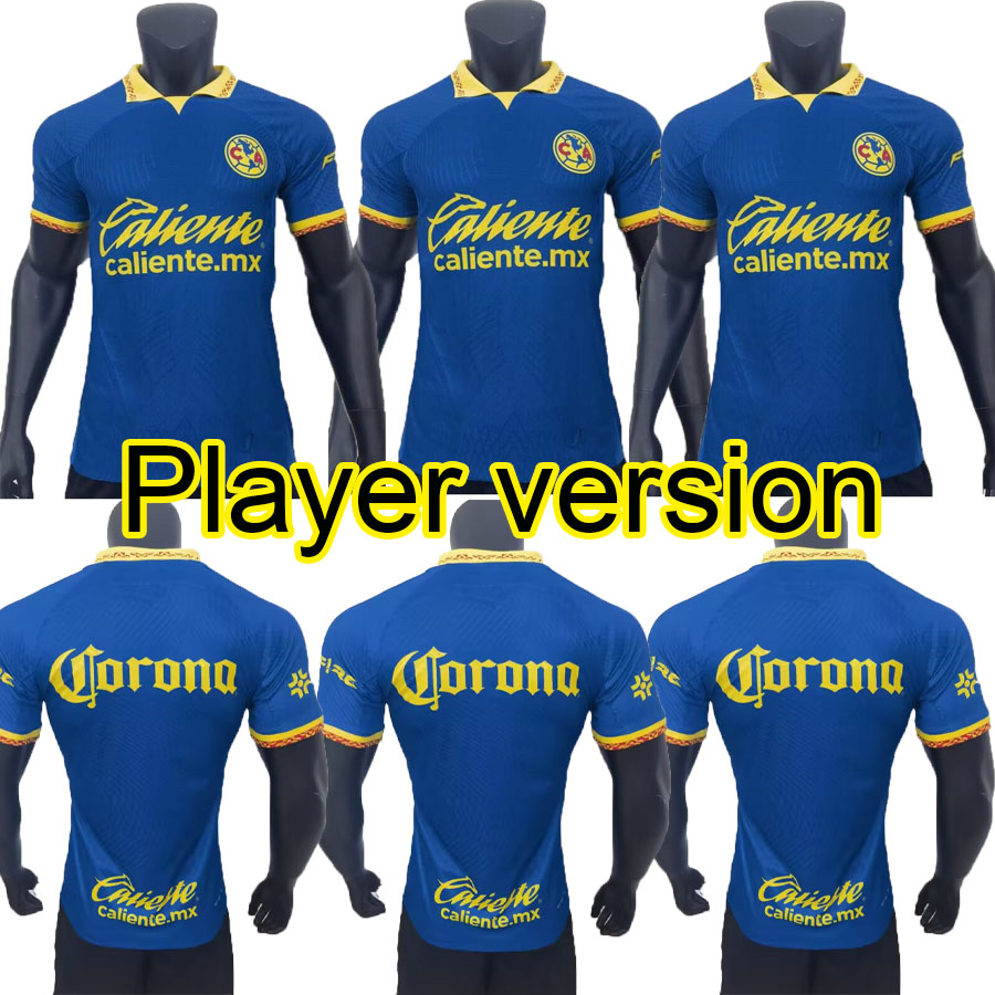 

Player version 2023 2024 Liga MX Club America Soccer Jerseys F.VINAS GIOVANI home away 22 23 Mexico America football men shirt, Blue