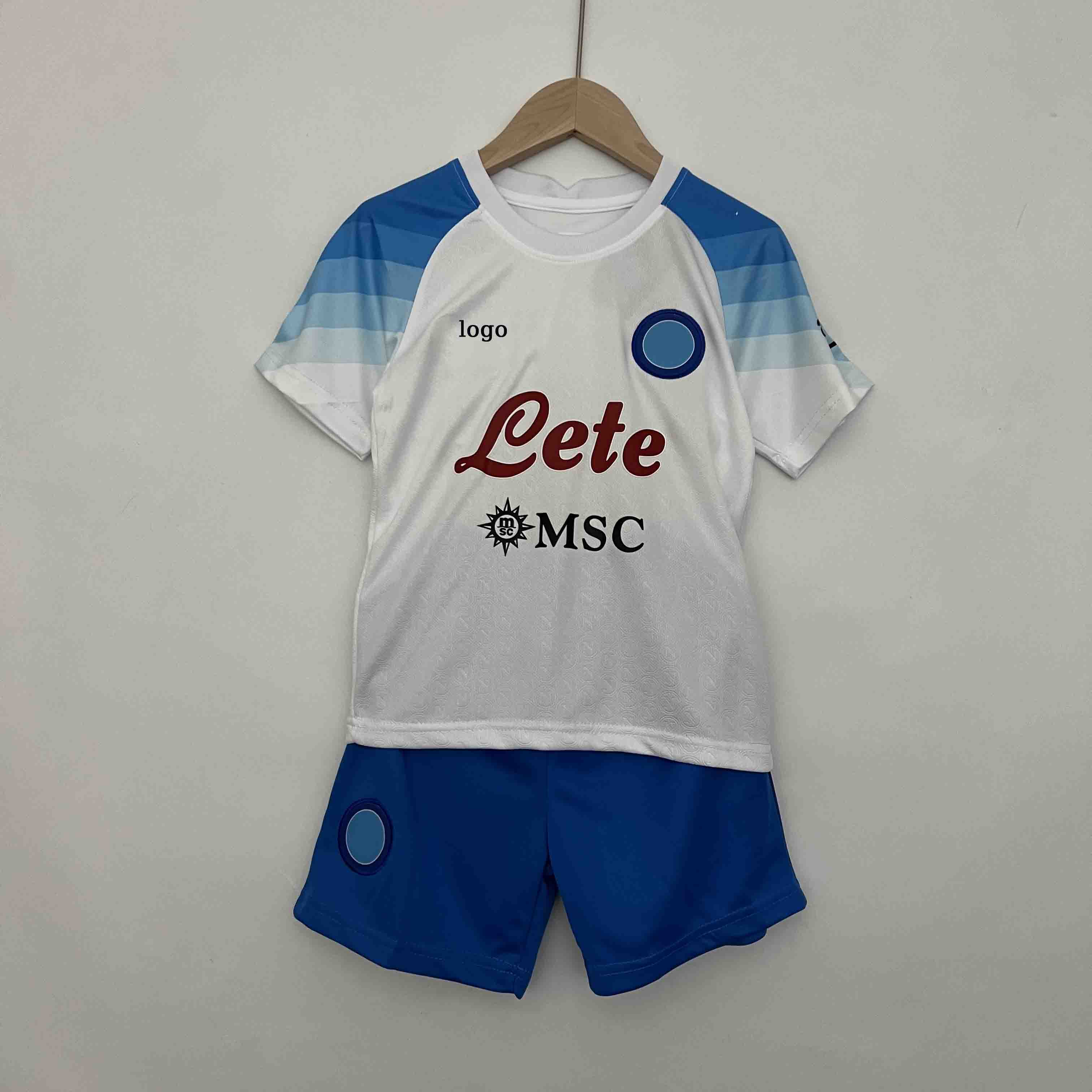 

Thailand Football Shirt 2023 2024 Naples Kids Edition Away Football Shirt Kit, Custom name or blank