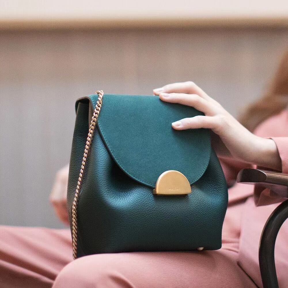 

Number One Mini Shoulder Bag Polene Paris Chain Nano Handbags Luxury Designer Fashion Women Black Leather Crossbody Cross Body Bags Purse Magnetic Buckle Closure