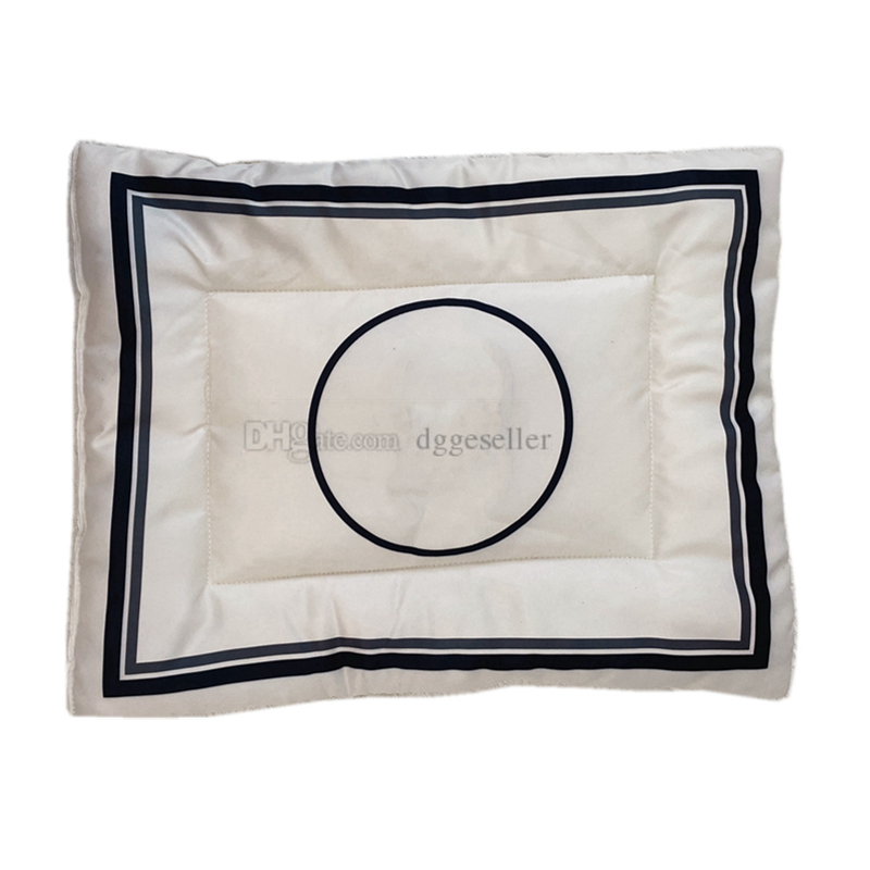 

Designer Dog Beds Pet Kennel with Classic Letter Pattern Pets Mat for Small Medium Dogs Breathable Soft Padding Machine Washable 2 Color Wholesale White L M10