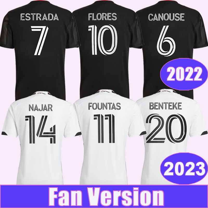 

2023 D.C.United FOUNTAS Mens Soccer Jerseys CANOUSE ESTRADA FLORES SKUNDRICH BIRNBAUM Home Black Football Shirt Short Sleeve Uniforms, Qm13430 2022 home ml patch