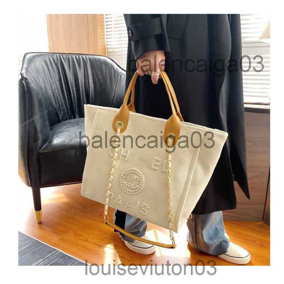 

Designer Channel Bag Tote Shoulder Handbag Canvas Crossbody Bag Luxurious Fashion Mens Womans New One Shoulder Hand Large Capacity, Black