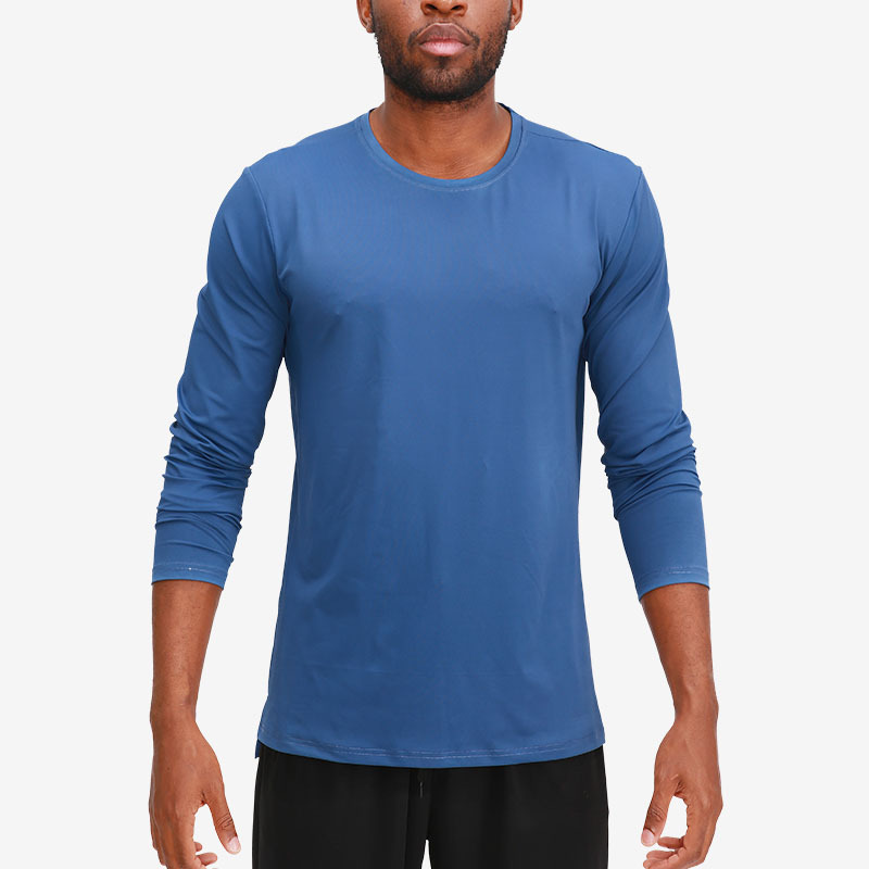 

Man Stretch Sport T-shirt Quick-drying Pure Color Running Outdoors Fi Leisure Yoga Male White Long Sleeve Elasticity Leisure T-shirt, Black