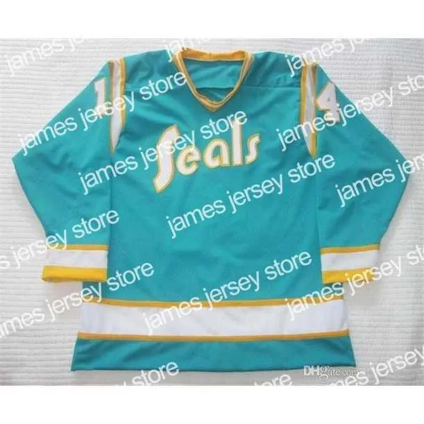 

College Hockey Wears Thr Vintage California Golden Seals Jim Pappin Hockey Jersey Embroidery Stitched Customize any number and name Jerseys, Picture color