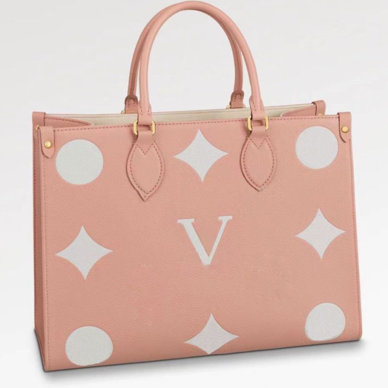 

Designer Handbag Onthego GM handbag luxury shoulder bag M44925 popular tote shopping bag whitbox, Pink