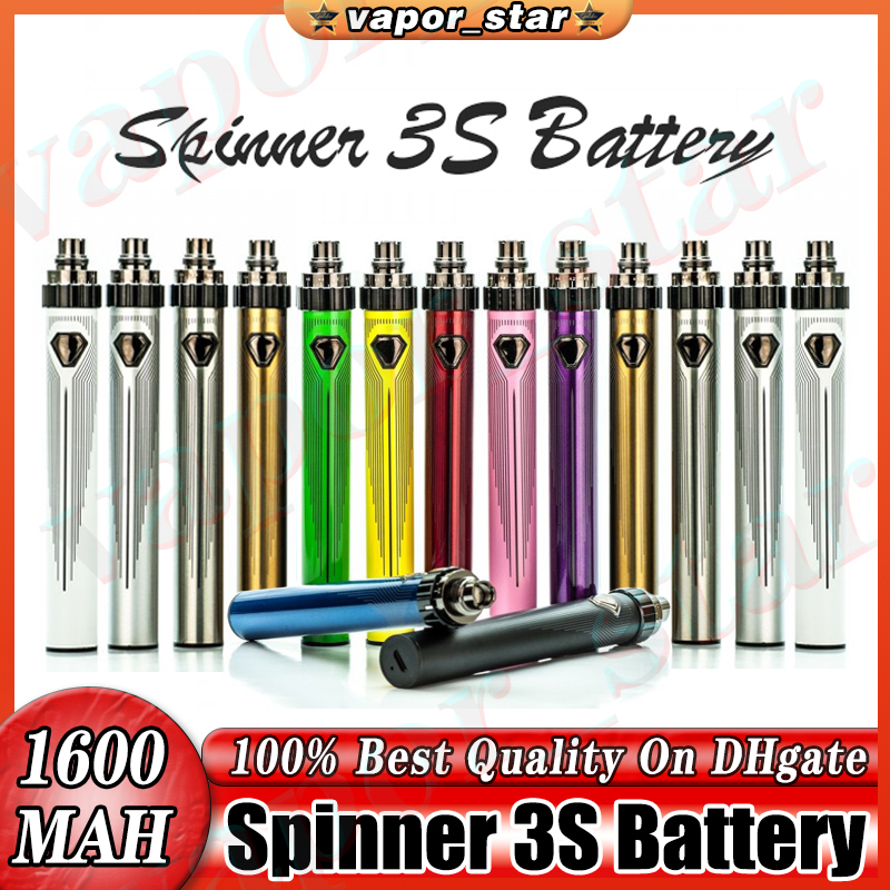 

100% Original Vision Spinner 3 3S III IIIS Vape Battery Mod 1600mAh For 510 Thread battery CVT TOP Twist Adjustable Voltage ESMA-T Vape pen