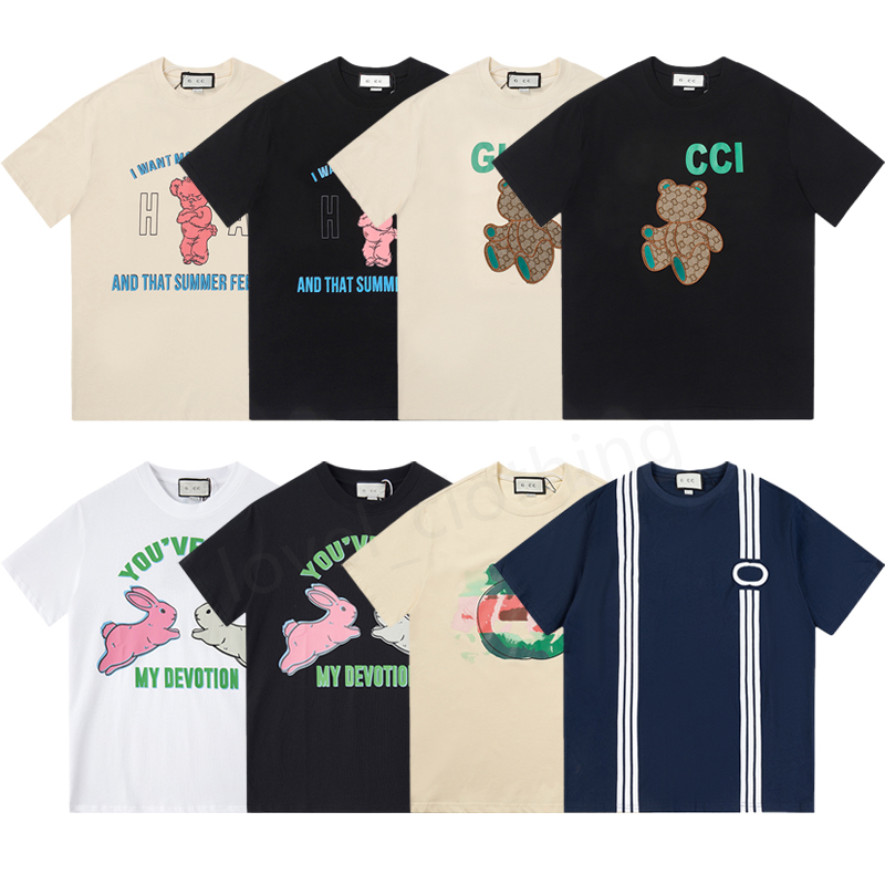 

Mens women T shirts Designer Tee Fashion Summer Short Sleeve leisure High quality Cottons letter print Luxurys Streetwear Loves tops Clothing Size S-2XL