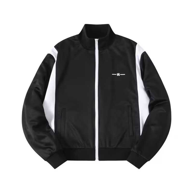 

Designer Clothing Casual Coats Amiiri 23ss Letter Small Label Print Black White Combination Sports Jacket Coat Men's Women's Casual Loose Set Outerwear Wintercoat, Shipping fee