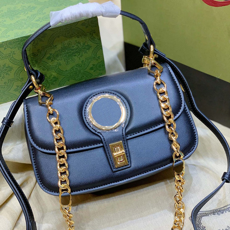 

Designer Bag Womens Classic Alphabet Crossbody Bag 735101 Fashion Portable Tote Vintage Round Single Shoulder Bag, Precious green