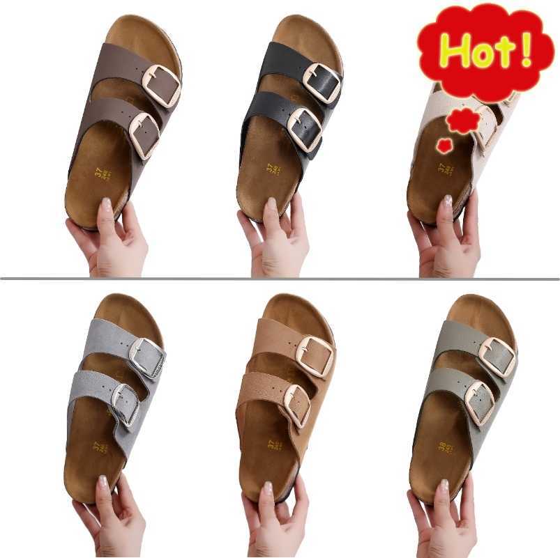 

Birkens Arizona Big Buckle Slide Sandal Man Women Black White Fashion Brand Sandals 35-46