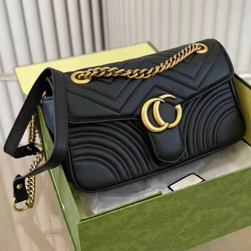 

luxurys fashion designers shoulder crossbody bags 2023 women handbags purses classic top quality brown chain gold womens real leather quilted clutch messenger bag, Customize