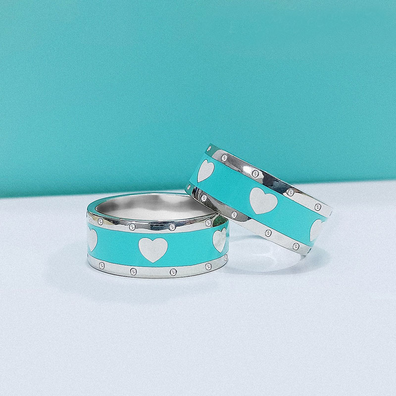 

Love Men's Ring initial designer heart rings women Original Fashion Luxury Brand Jewelry Couple Gift wedding rings