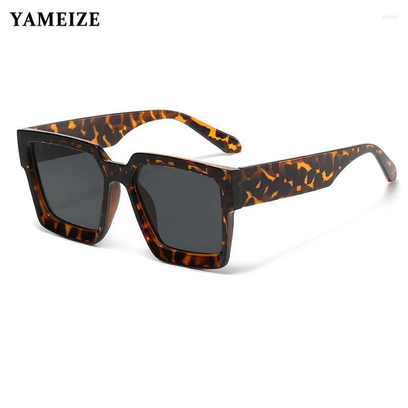 Sunglasses Women&#39;s Square Oversized Frame Sun Glasses Men Vintage Fashion High Quality Retro Female Shades Oculos Uv400 Eyewear-image-861548520