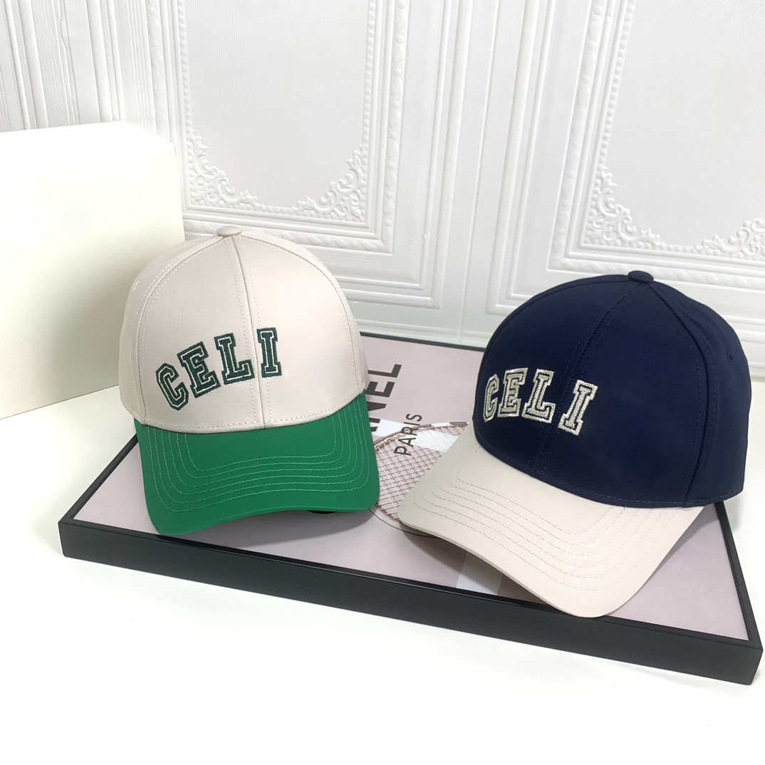 

Women's Sports Designer Ball cap Men's Vacation Travel Letter Embroidery Sun Protection Dual Color Panel casquette, Blue